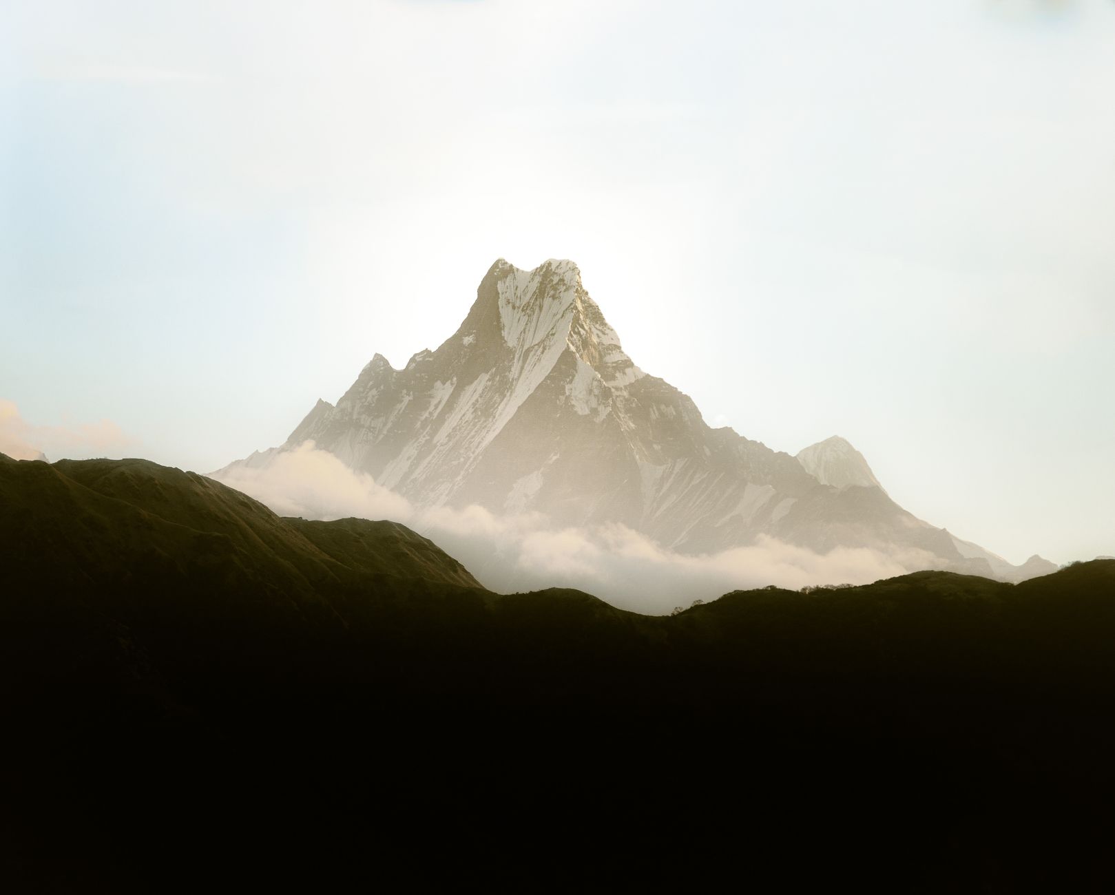 majestic machapuchare mountain